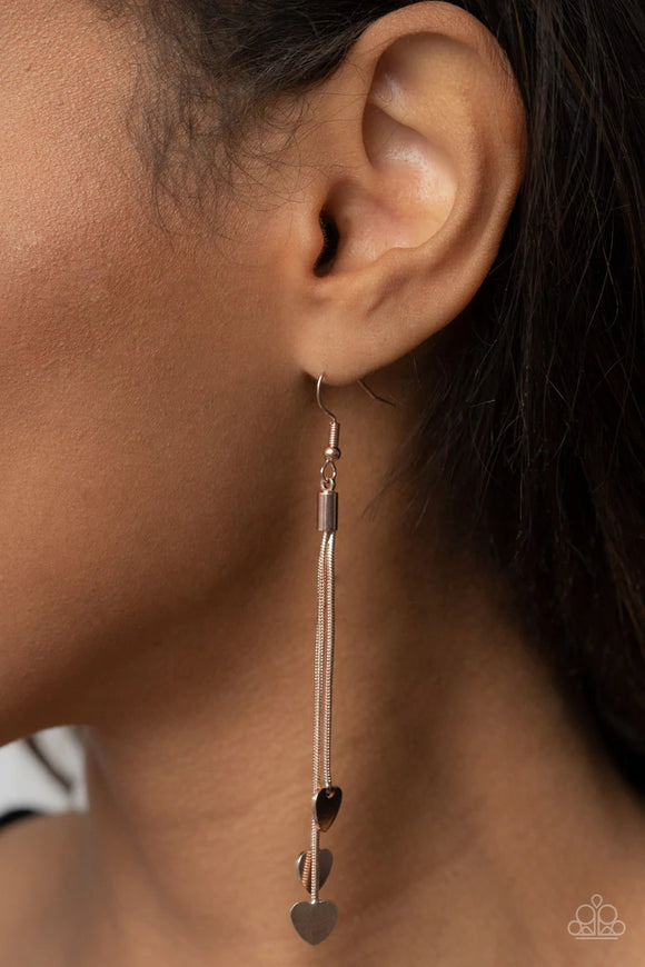 Higher Love - Rose Gold Earrings – Paparazzi Accessories