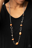 Barefoot Bohemian - Orange Necklace – Paparazzi Accessories