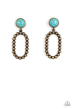 Riverbed Refuge - Brass Earrings – Paparazzi Accessories