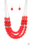 Coastal Cruise - Red Necklace – Paparazzi Accessories