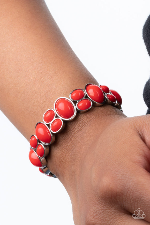 Tic Tac Dance - Red Bracelet – Paparazzi Accessories