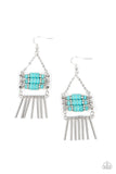 Tribal Tapestry - Blue Earrings – Paparazzi Accessories
