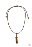 Comes Back ZEN-fold - Brown Necklace – Paparazzi Accessories