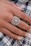 Sailboat Bling - White Ring – Paparazzi Accessories