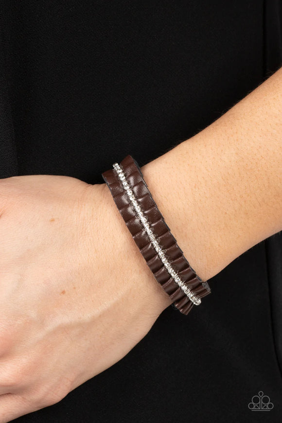 Pretty, Pretty PLEATS - Brown Bracelet – Paparazzi Accessories
