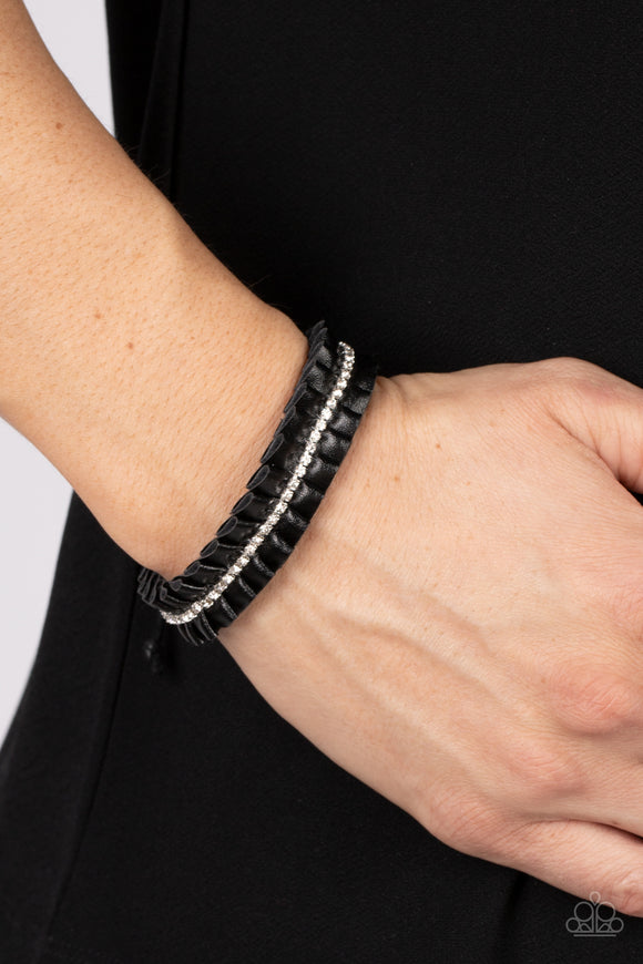 Pretty, Pretty PLEATS - Black Bracelet – Paparazzi Accessories
