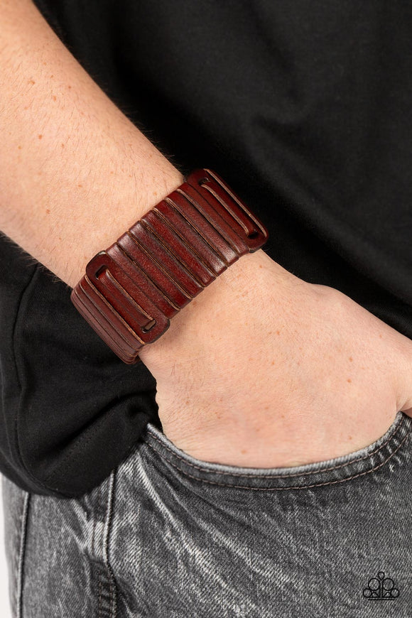 Leather Lumberyard - Brown Bracelet – Paparazzi Accessories