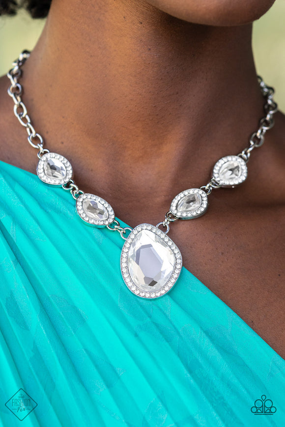 The Upper Echelon - White Necklace – Paparazzi Accessories