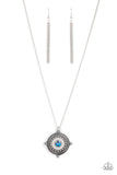 Compass Composure - Blue Necklace – Paparazzi Accessories