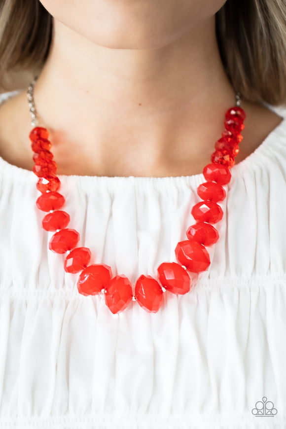 Happy-GLOW-Lucky - Red Necklace – Paparazzi Accessories