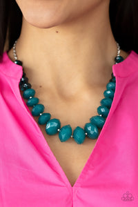 Happy-GLOW-Lucky - Blue Necklace – Paparazzi Accessories