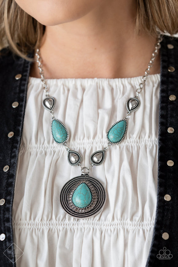 Saguaro Soul Trek - Blue Necklace – Paparazzi Accessories