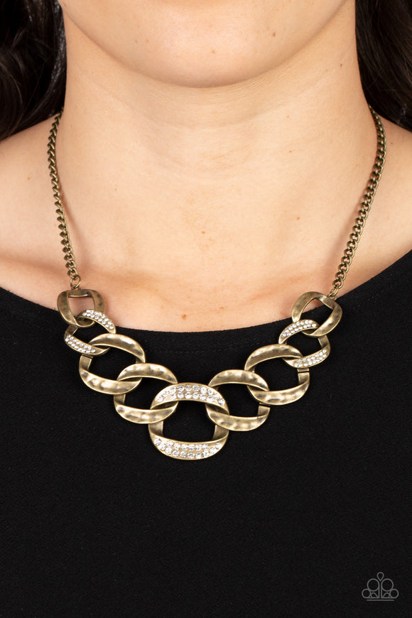 Bombshell Bling - Brass Necklace – Paparazzi Accessories