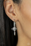Lone Star Shimmer - White Earrings – Paparazzi Accessories