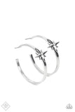Lone Star Shimmer - White Earrings – Paparazzi Accessories