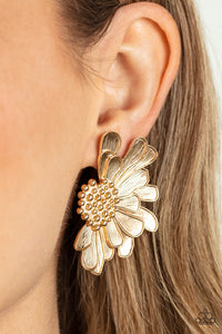 Farmstead Meadow - Gold Earrings - Paparazzi Accessories