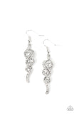 Highly Flammable - White Earrings – Paparazzi Accessories