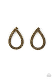 Diva Dust - Brass Earrings – Paparazzi Accessories