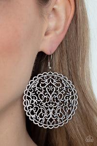 The Whole Nine VINEYARDS - Silver Earrings – Paparazzi Accessories