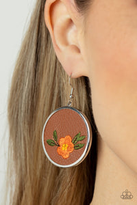 Prairie Patchwork - Orange Earrings – Paparazzi Accessories