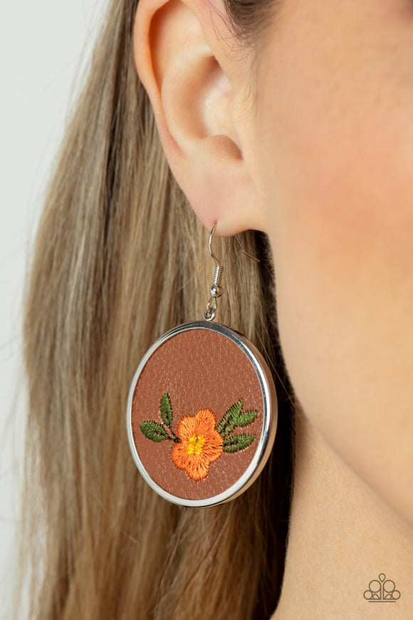 Prairie Patchwork - Orange Earrings – Paparazzi Accessories