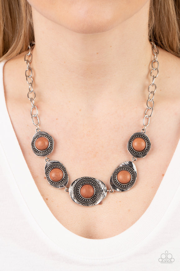 Homestead Harmony - Brown Necklace – Paparazzi Accessories