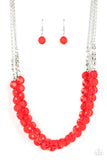 Pacific Picnic - Red Necklace – Paparazzi Accessories