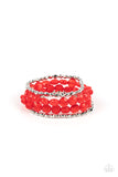 Seaside Siesta - Red Bracelet – Paparazzi Accessories