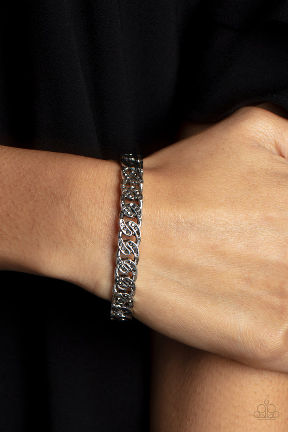 Some Serious Shimmer - Silver Bracelet – Paparazzi Accessories
