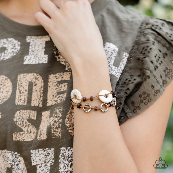 Quarry Quandary - White Bracelet – Paparazzi Accessories