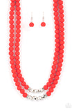 Summer Splash - Red Necklace - Paparazzi Accessories