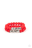 Dip and Dive - Red Bracelet - Paparazzi Accessories