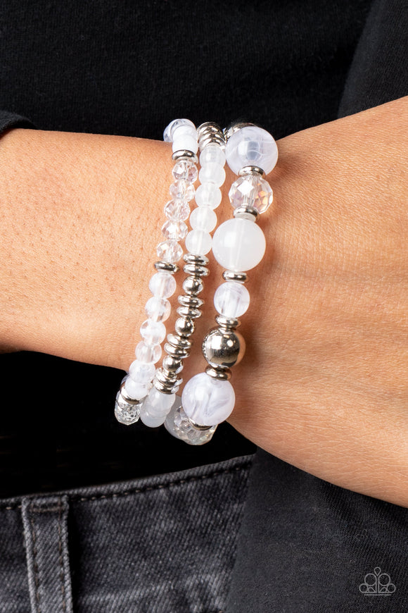 Shoreside Stroll - White Bracelet – Paparazzi Accessories