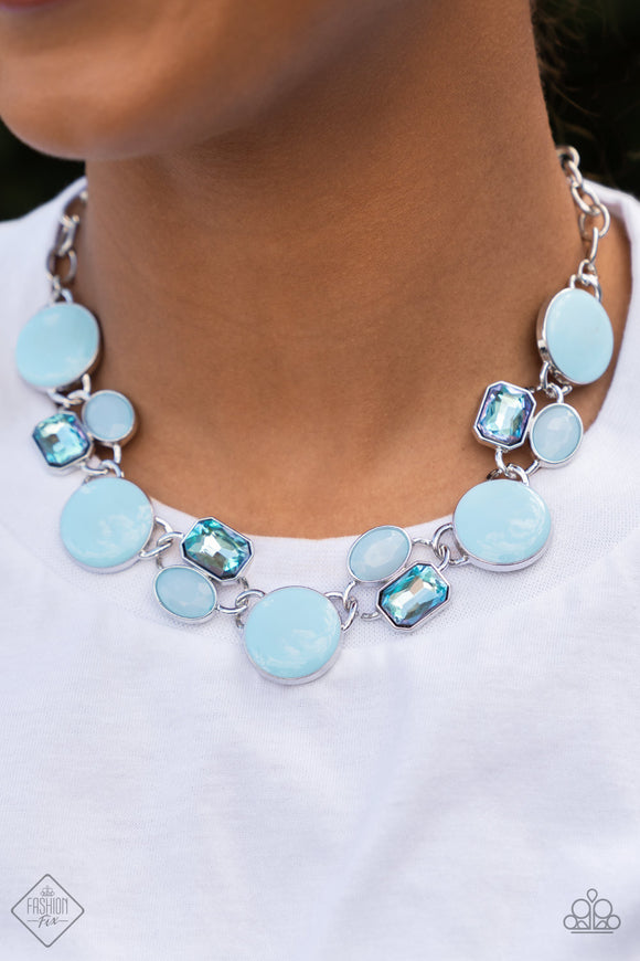 Dreaming in MULTICOLOR -  Blue Necklace – Paparazzi Accessories