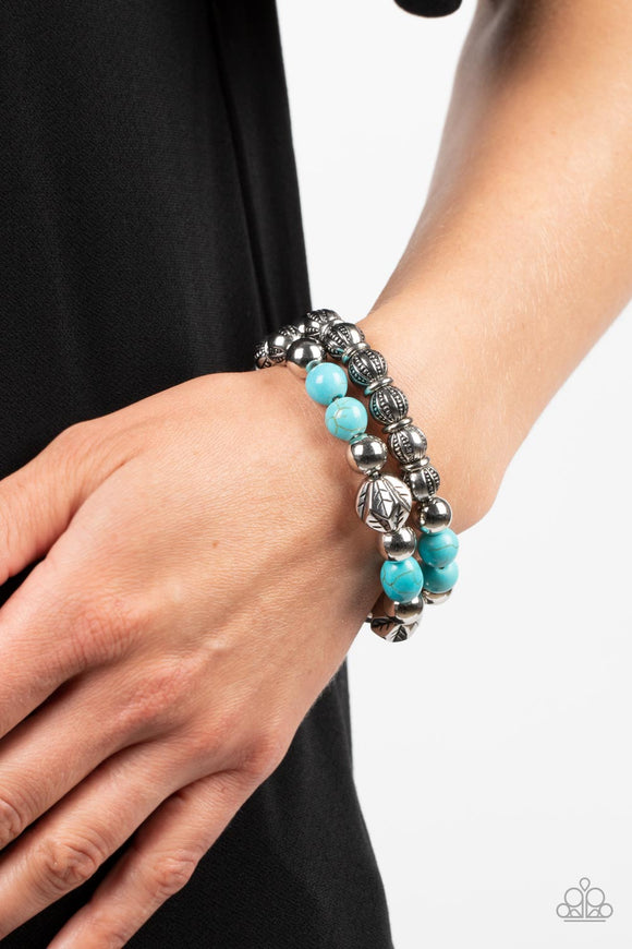 Sagebrush Saga - Blue Bracelet – Paparazzi Accessories