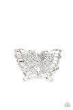 Fearless Flutter - White Ring - Paparazzi Accessories