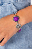 Positively Poppy - Purple Bracelet - Paparazzi Accessories