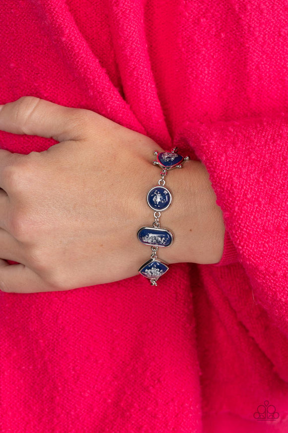 Speckled Shimmer - Blue Bracelet – Paparazzi Accessories