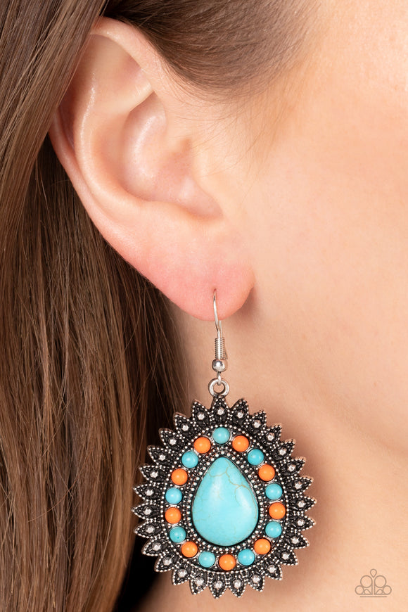 Sagebrush Sabbatical - Blue Earrings – Paparazzi Accessories