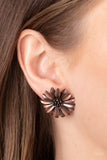 Daisy Dilemma - Copper Earrings – Paparazzi Accessories