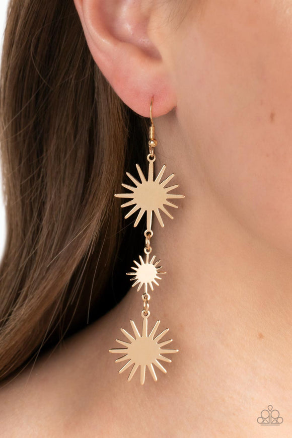 Solar Soul - Gold Earrings – Paparazzi Accessories