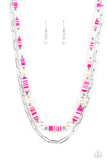 Tidal Trendsetter - Pink Necklace - Paparazzi Accessories