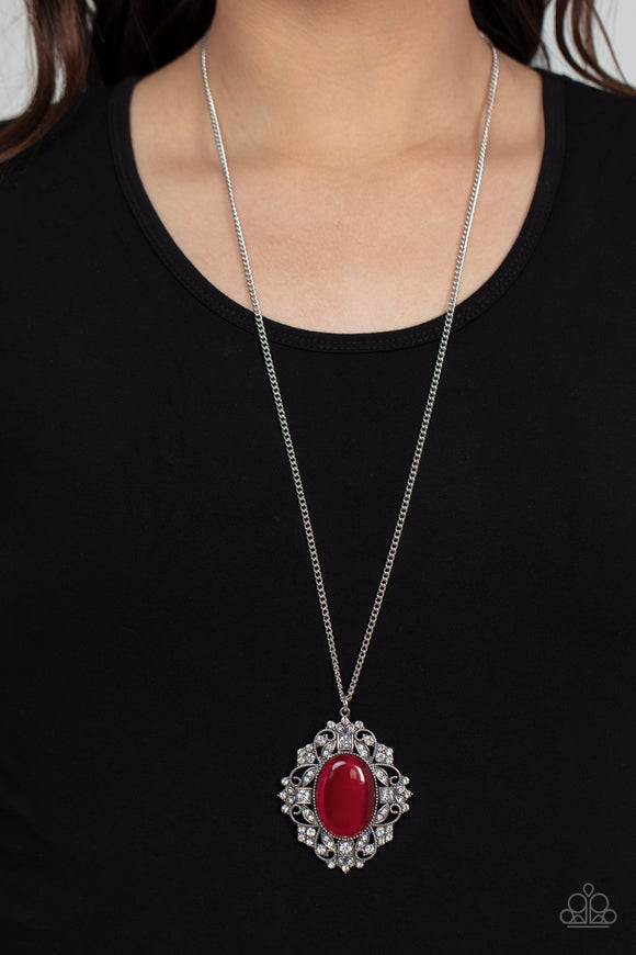 Dream Board Dazzle - Red Necklace - Paparazzi Accessories