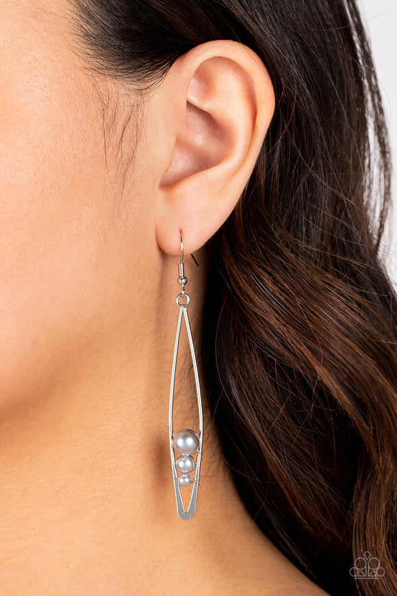 Atlantic Allure - Silver Earrings – Paparazzi Accessories