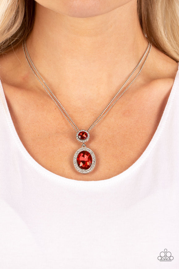 Castle Diamonds - Red Necklace – Paparazzi Accessories