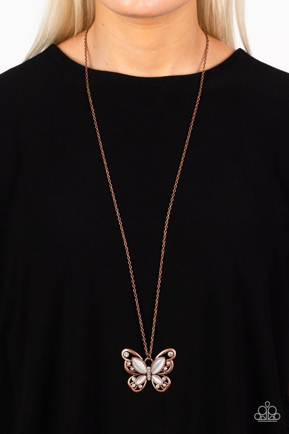 Wings Of Whimsy - Copper Necklace - Paparazzi Accessories