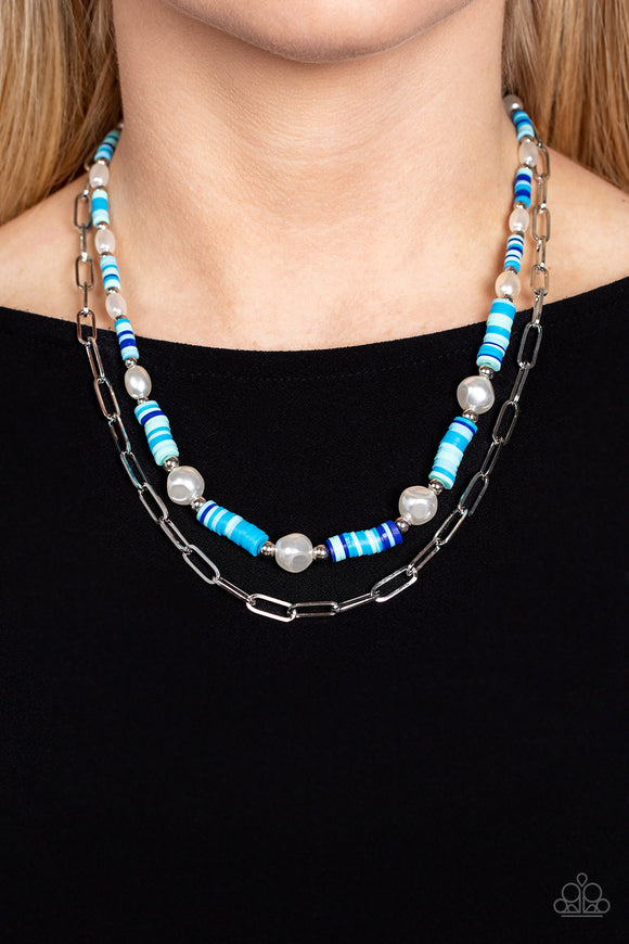 Tidal Trendsetter - Blue Necklace – Paparazzi Accessories