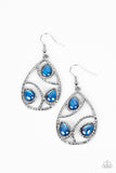 Send the BRIGHT Message - Blue Earrings - Paparazzi Accessories