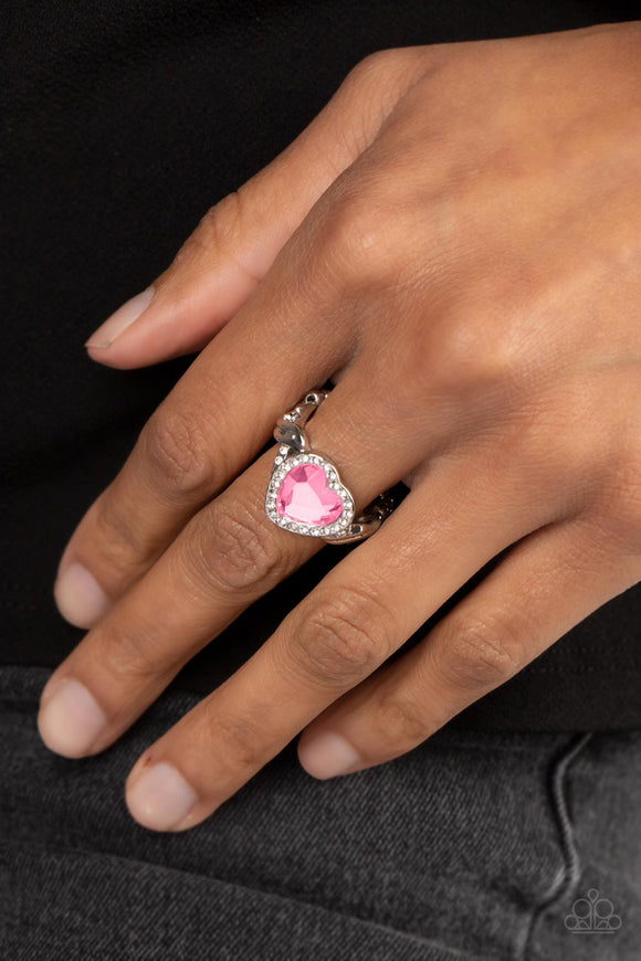Committed to Cupid - Pink Ring - Paparazzi Accessories
