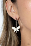 Bohemian Butterfly - White Earrings - Paparazzi Accessories